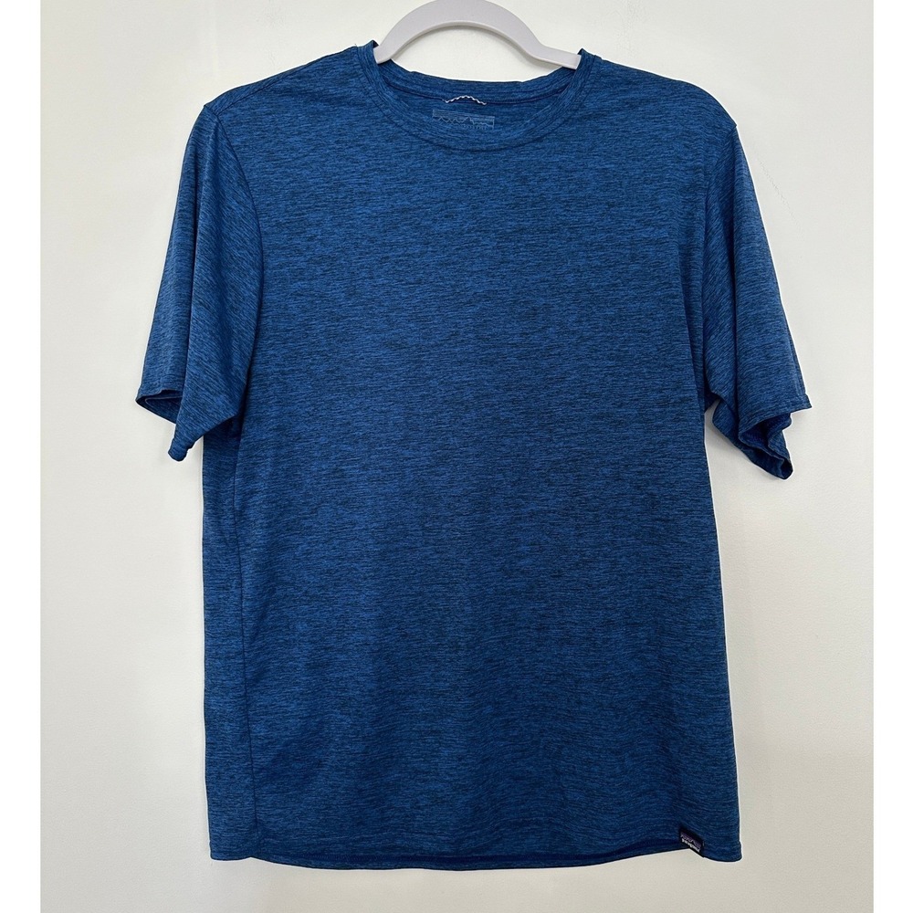 Patagonia Mens Capilene Cool Daily Shirt S Blank Blue Heather Trail Hiking Light